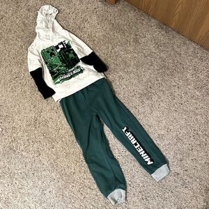 Minecraft Hoodie, Jogger Pair Size 6